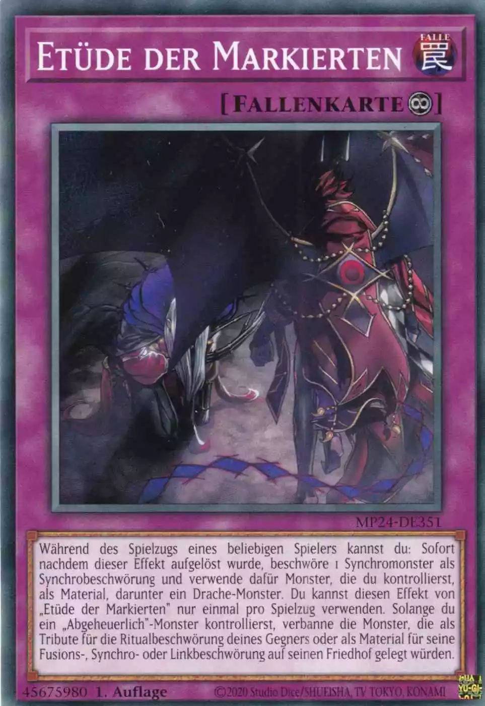 Etüde der Markierten MP24-DE351 ist in Common Yu-Gi-Oh Karte aus 25th Anniversary Tin Dueling Mirrors 1.Auflage