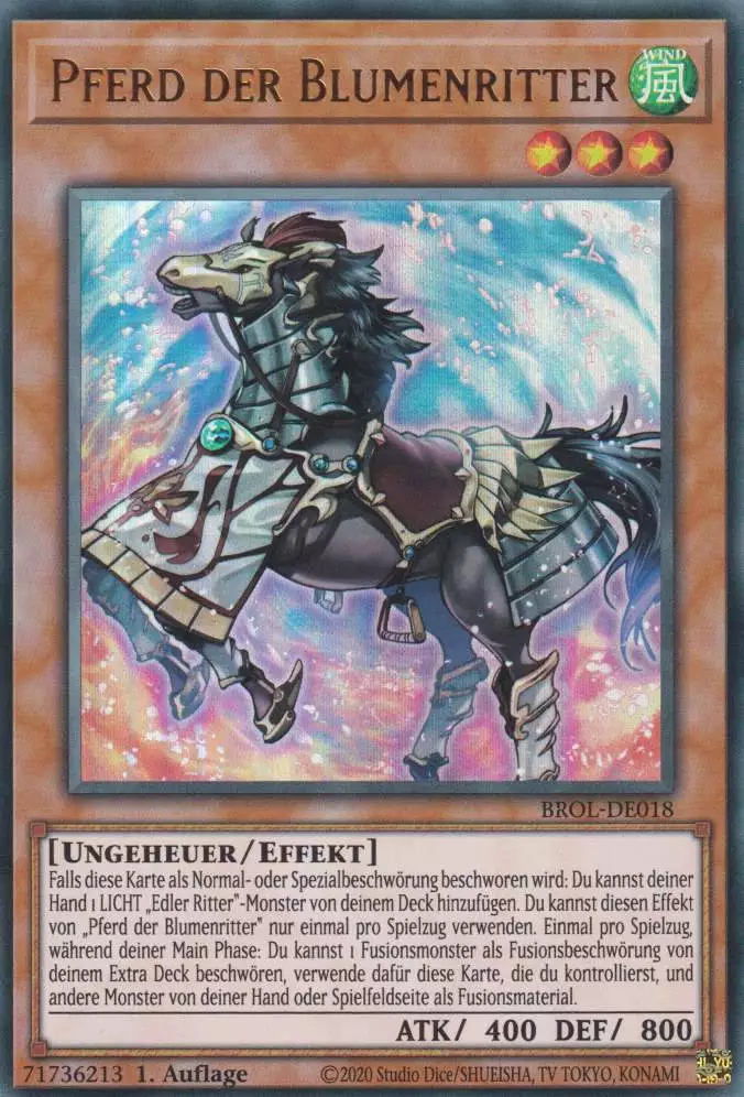 Pferd der Blumenritter BROL-DE018 ist in Ultra Rare Yu-Gi-Oh Karte aus Brothers of Legend 1.Auflage