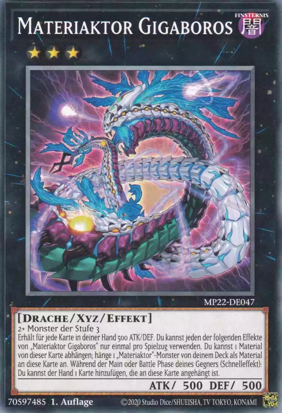 Materiaktor Gigaboros MP22-DE047 ist in Common Yu-Gi-Oh Karte aus Tin of the Pharaoh’s Gods 1.Auflage