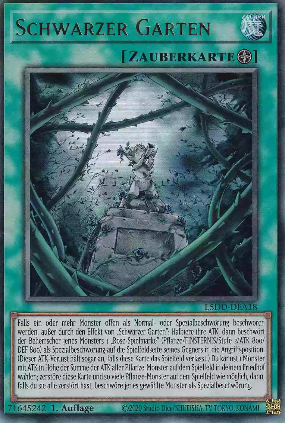 Schwarzer Garten L5DD-DEA18-UR ist in Ultra Rare Yu-Gi-Oh Karte aus Legendary 5D’s Decks 1.Auflage