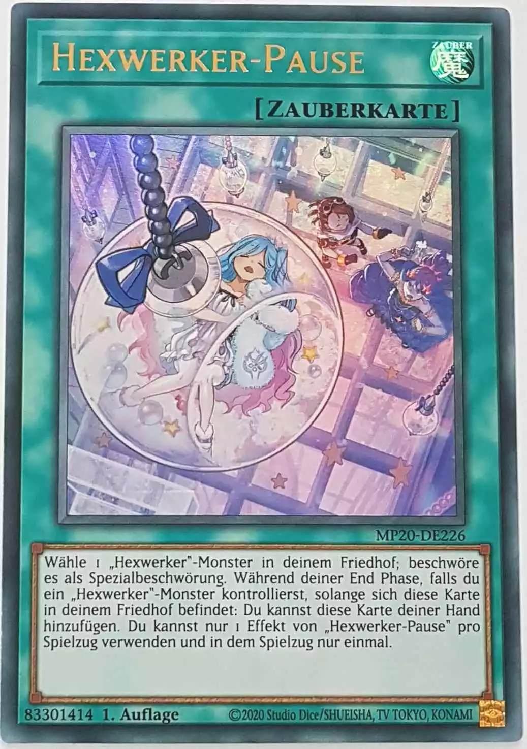 mp20-de226-hexwerker-pause-ultra-rare Hexwerker-Pause MP20-DE226 ist in Ultra Rare Yu-Gi-Oh Karte aus 2020 Tin of Lost Memories 1.Auflage
