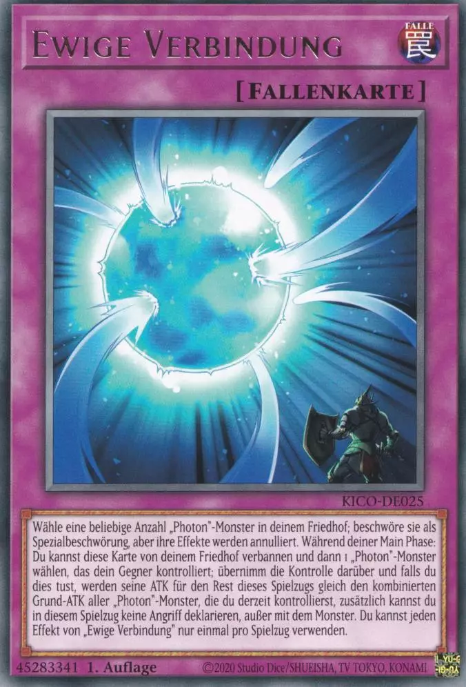 Ewige Verbindung KICO-DE025 ist in Rare Yu-Gi-Oh Karte aus King's Court 1.Auflage