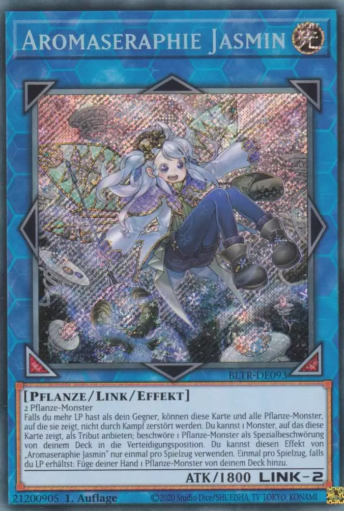 Aromaseraphie Jasmin BLTR-DE093 ist in Secret Rare Yu-Gi-Oh Karte aus Battles of Legend Terminal Revenge 1.Auflage