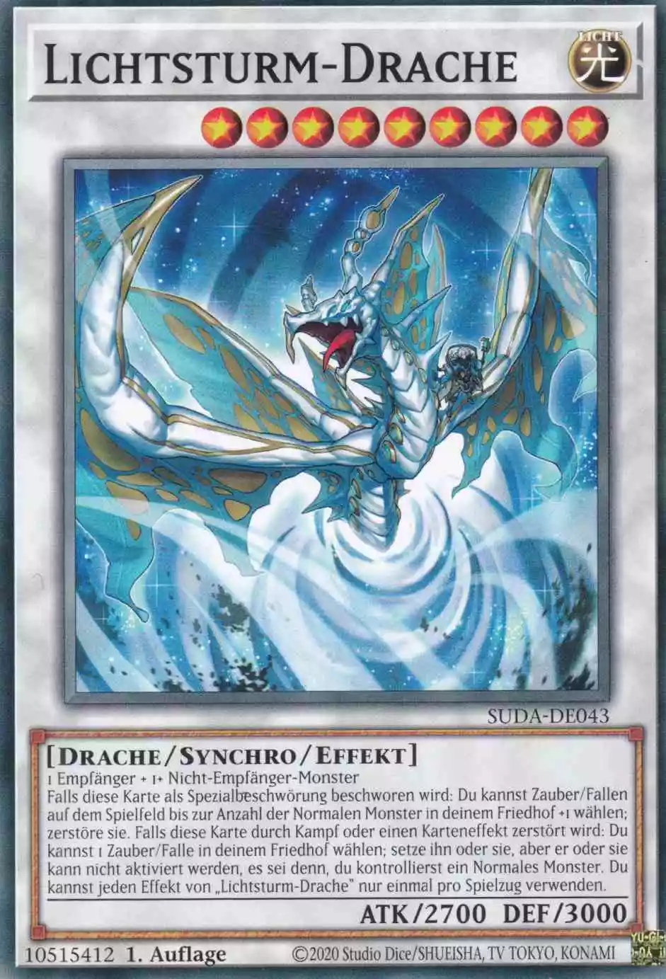 Lichtsturm-Drache SUDA-DE043 ist in Common Yu-Gi-Oh Karte aus Supreme Darkness 1.Auflage