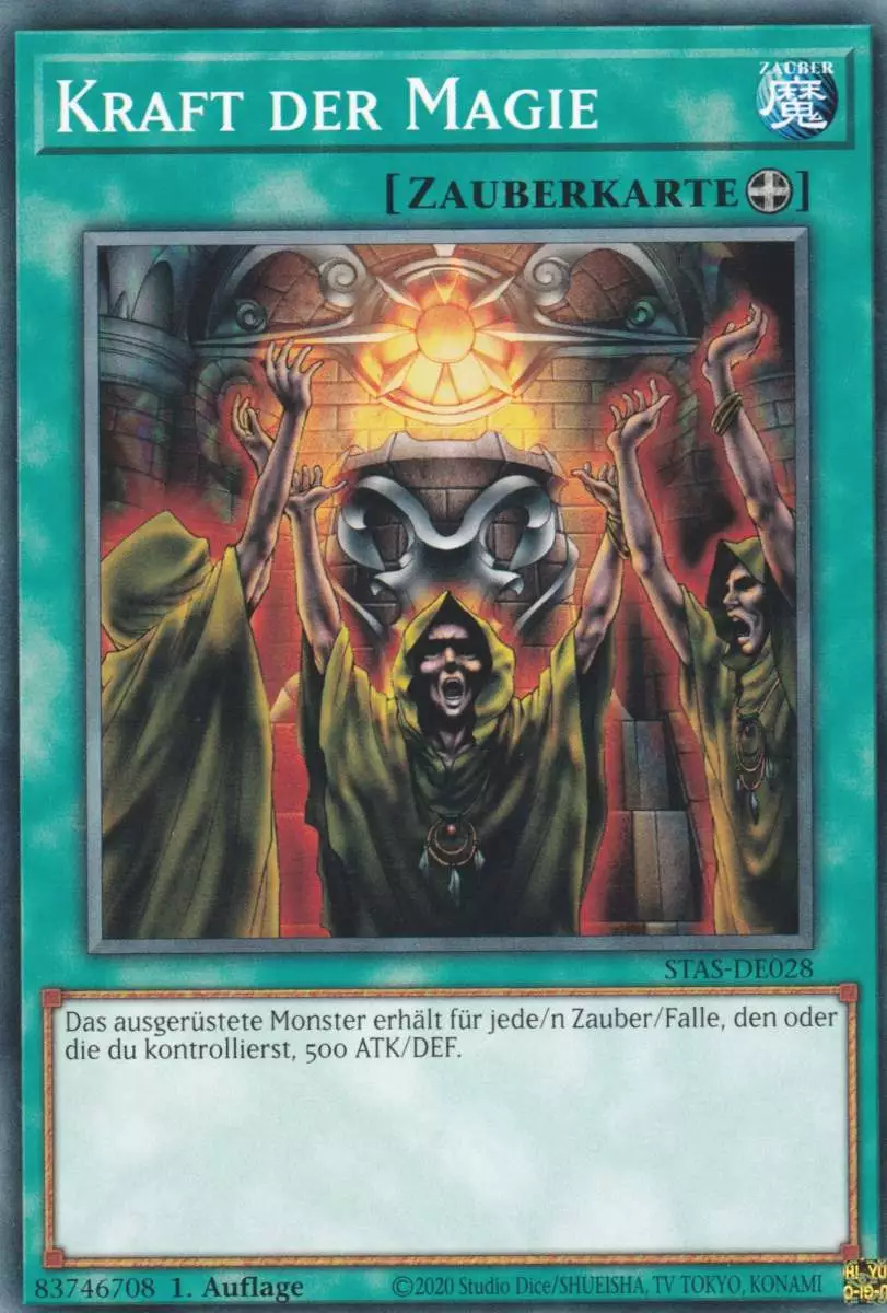 Kraft der Magie STAS-DE028 ist in Common Yu-Gi-Oh Karte aus 2-Player Starter Set 1.Auflage