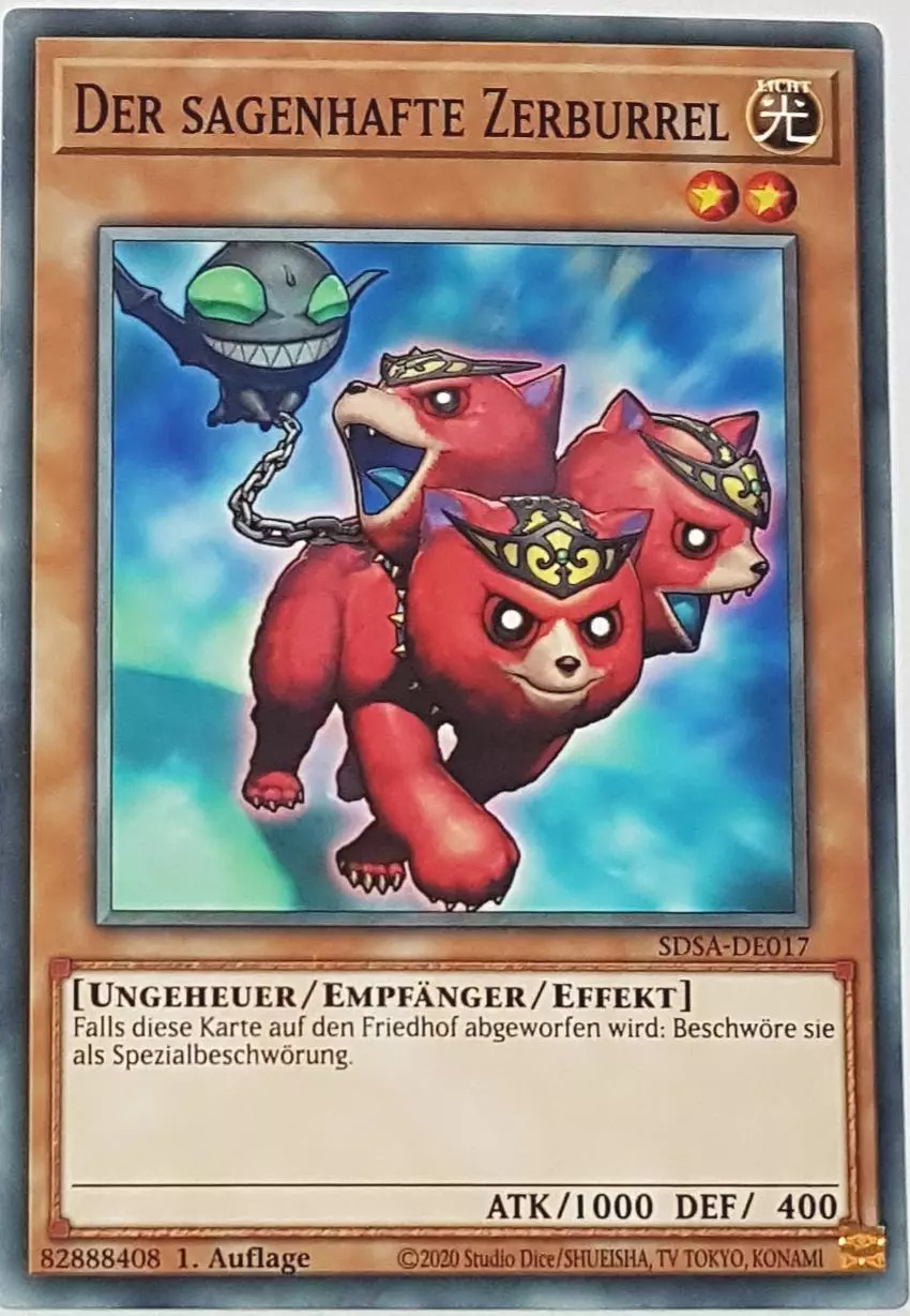 Der sagenhafte Zerburrel SDSA-DE017 ist in Common Yu-Gi-Oh Karte aus Sacred Beasts 1.Auflage