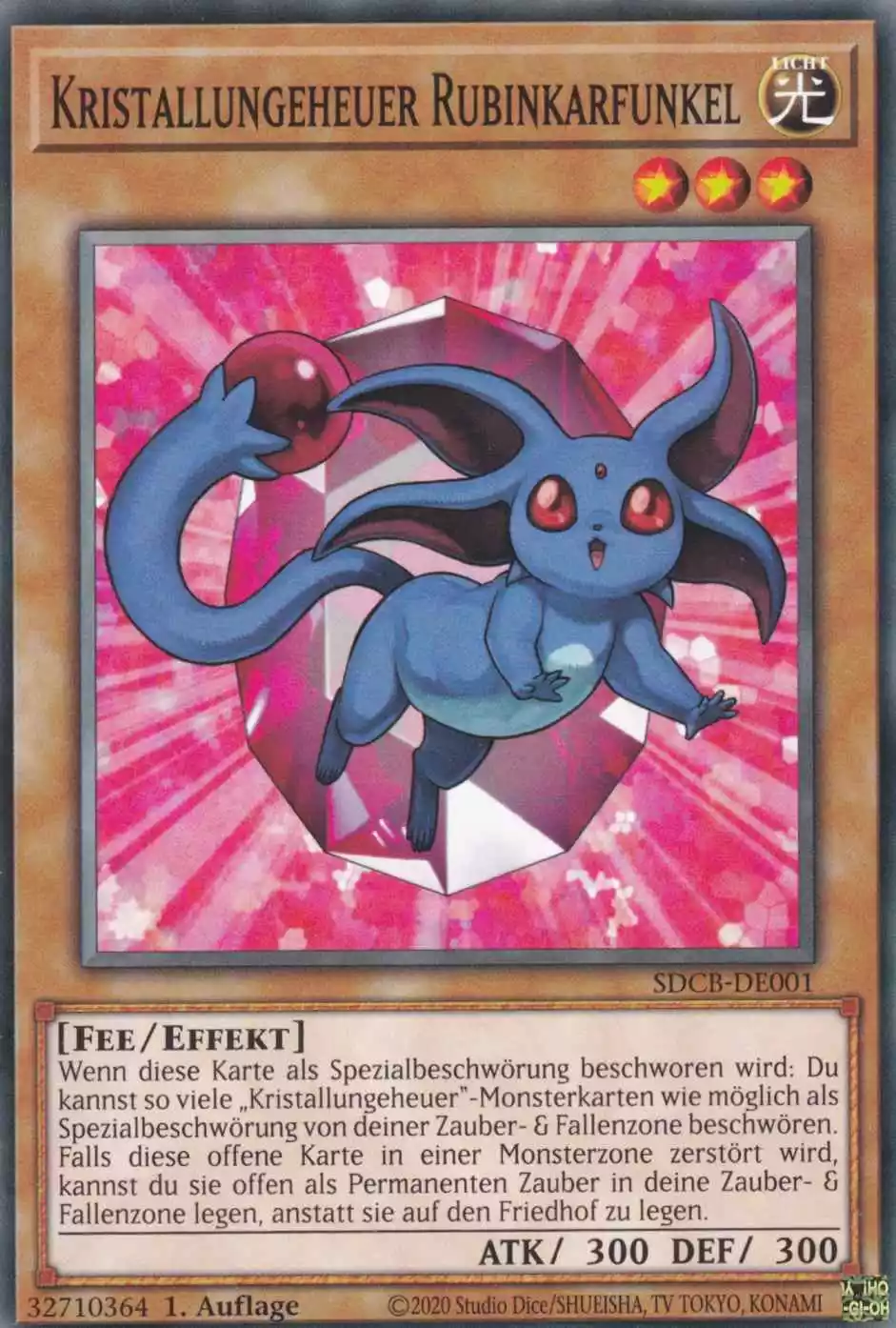 Kristallungeheuer Rubinkarfunkel SDCB-DE001 ist in Common Yu-Gi-Oh Karte aus Structure Deck: Legend of the Crystal Beasts 1.Auflage