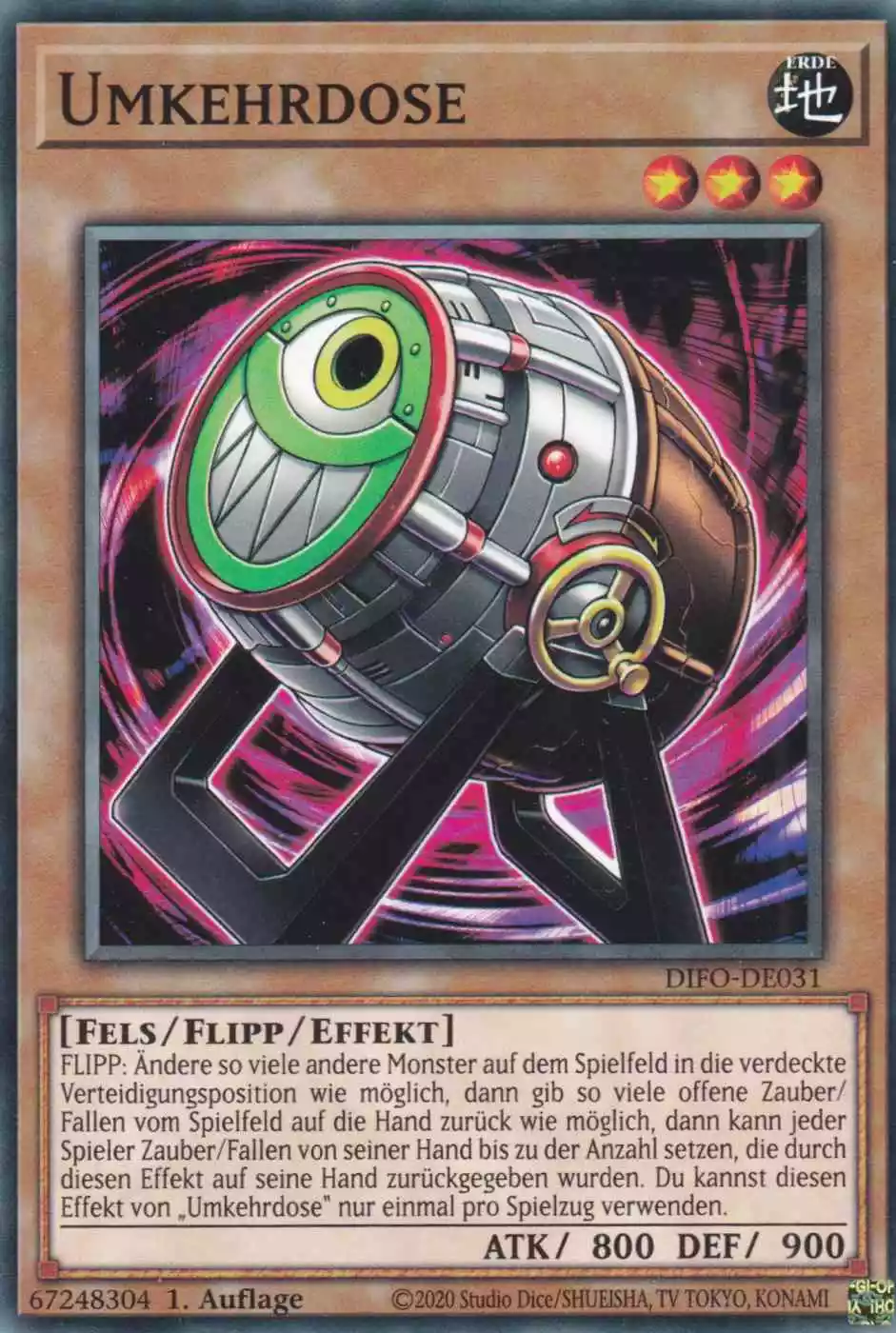 Umkehrdose DIFO-DE031 ist in Common Yu-Gi-Oh Karte aus Dimension Force 1.Auflage