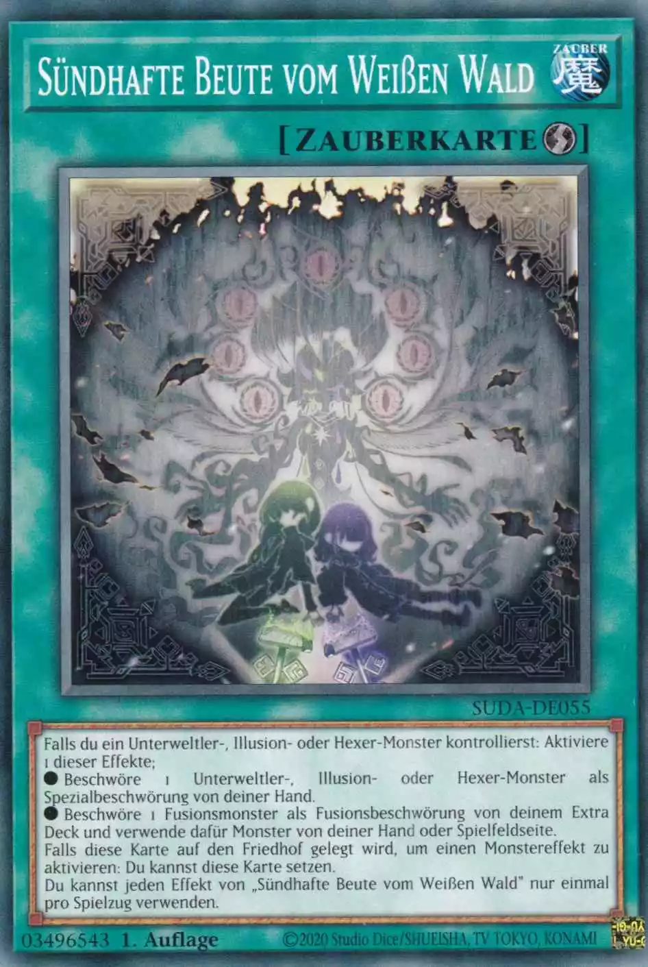 Sündhafte Beute vom Weißen Wald SUDA-DE055 ist in Common Yu-Gi-Oh Karte aus Supreme Darkness 1.Auflage