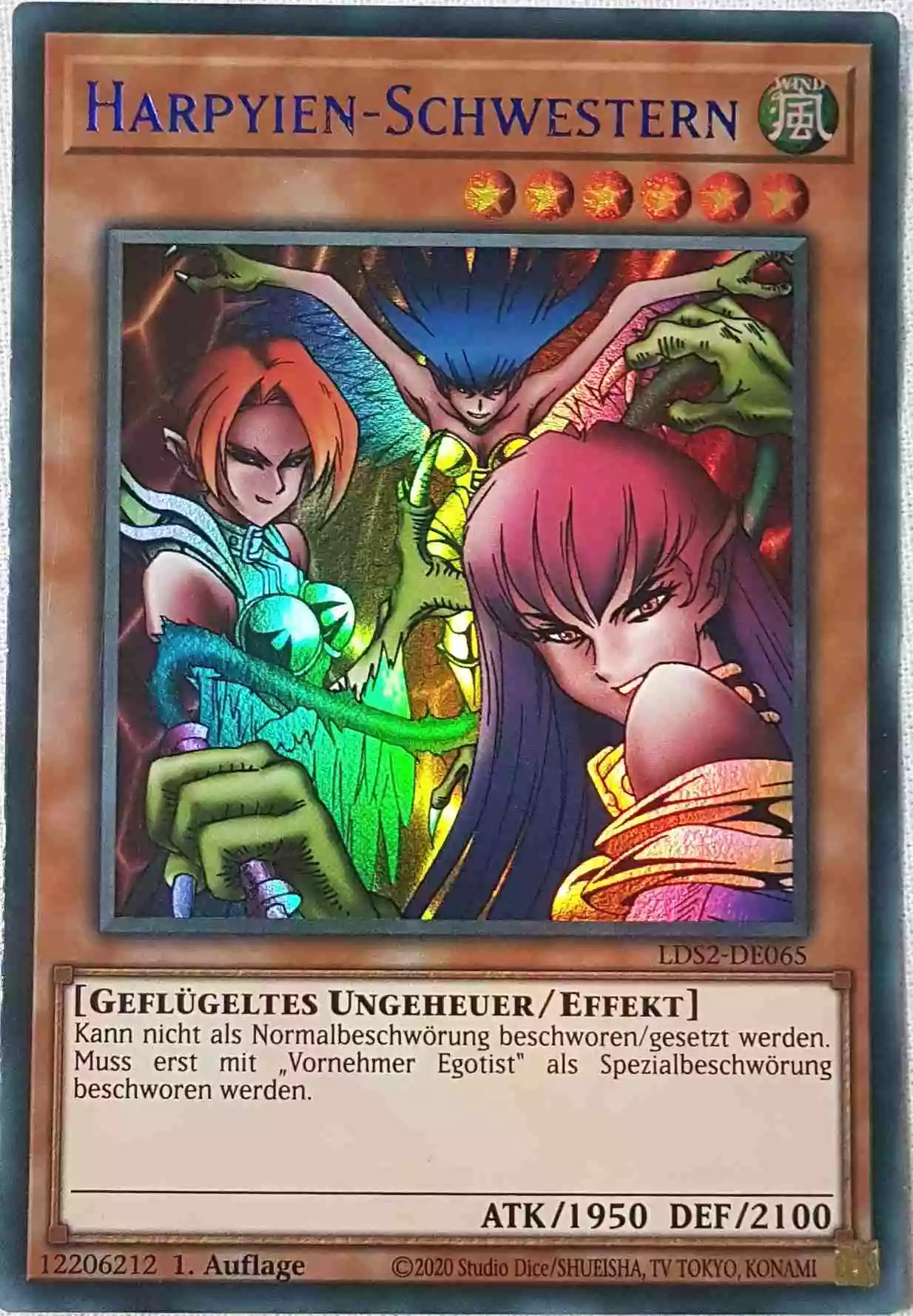 Harpyien-Schwestern (blau) LDS2-DE065 ist in Colorful Ultra Rare Yu-Gi-Oh Karte aus Legendary Duelists: Season 2 1.Auflage