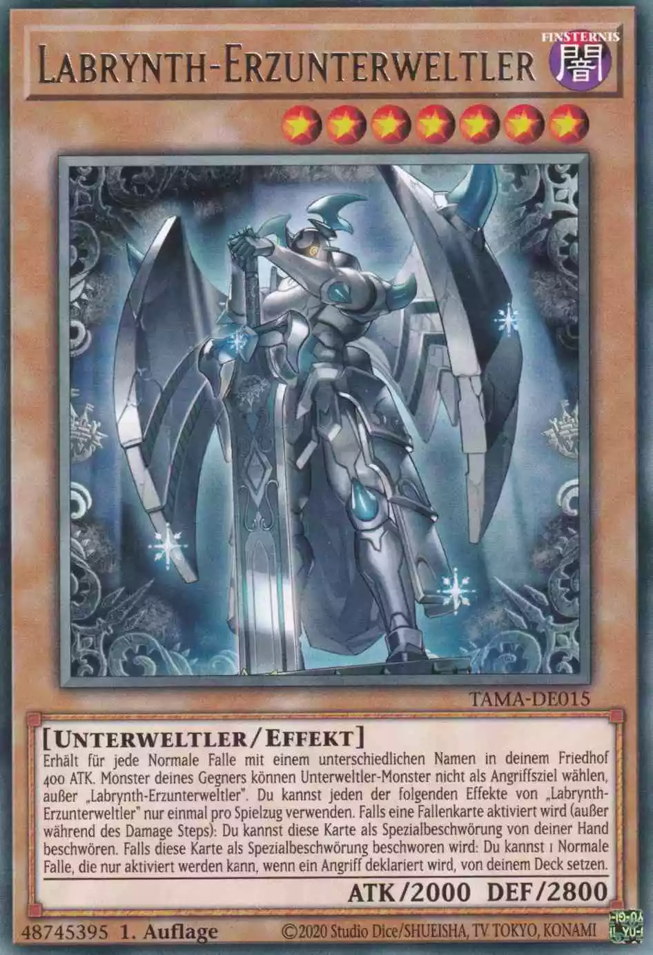 Labrynth-Erzunterweltler TAMA-DE015 ist in Rare Yu-Gi-Oh Karte aus Tactical Masters 1.Auflage