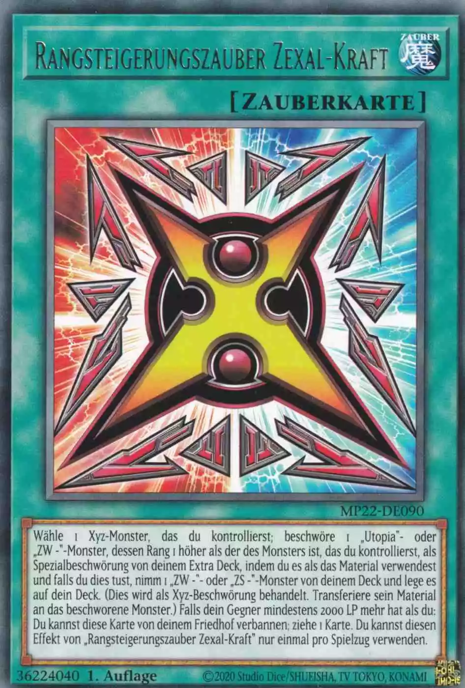 mp22-de090-rangsteigerungszauber-zexal-kraft-rare-tin-of-the-pharaoh-s-gods Rangsteigerungszauber Zexal-Kraft MP22-DE090 ist in Rare Yu-Gi-Oh Karte aus Tin of the Pharaoh’s Gods 1.Auflage