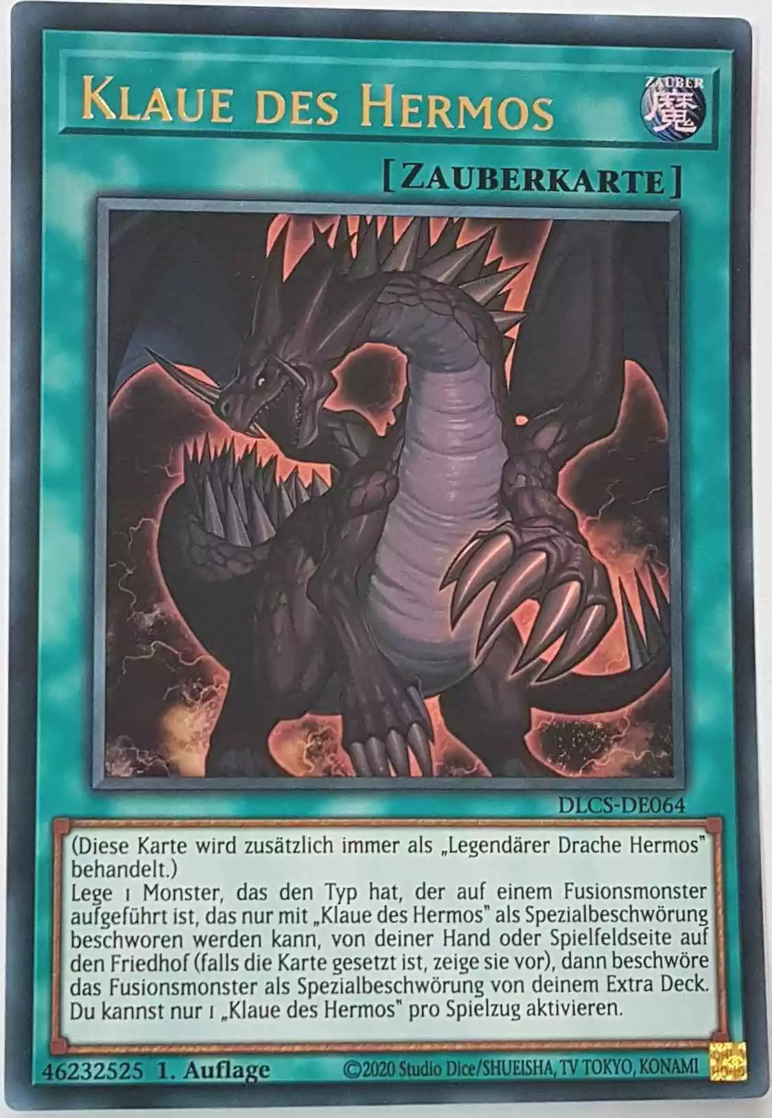 dlcs-de064-klaue-des-hermos-ultra-rare Klaue des Hermos DLCS-DE064 ist in Ultra Rare Yu-Gi-Oh Karte aus Dragons of Legend The Complete Series 1.Auflage