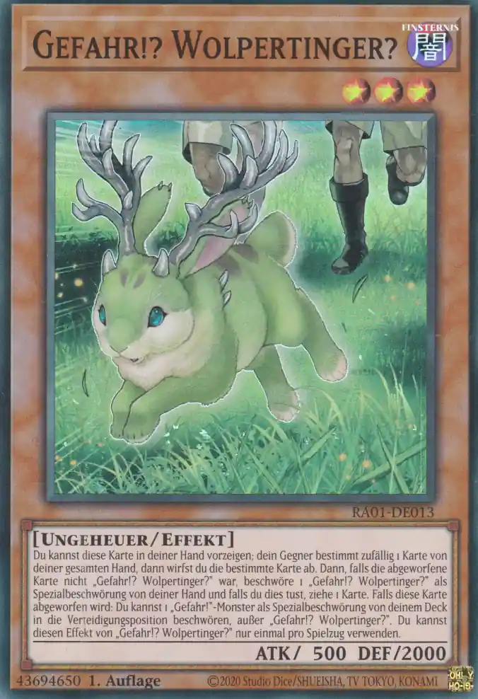 Gefahr!? Wolpertinger? RA01-DE013 ist in Super Rare Yu-Gi-Oh Karte aus 25th Anniversary Rarity Collection 1.Auflage