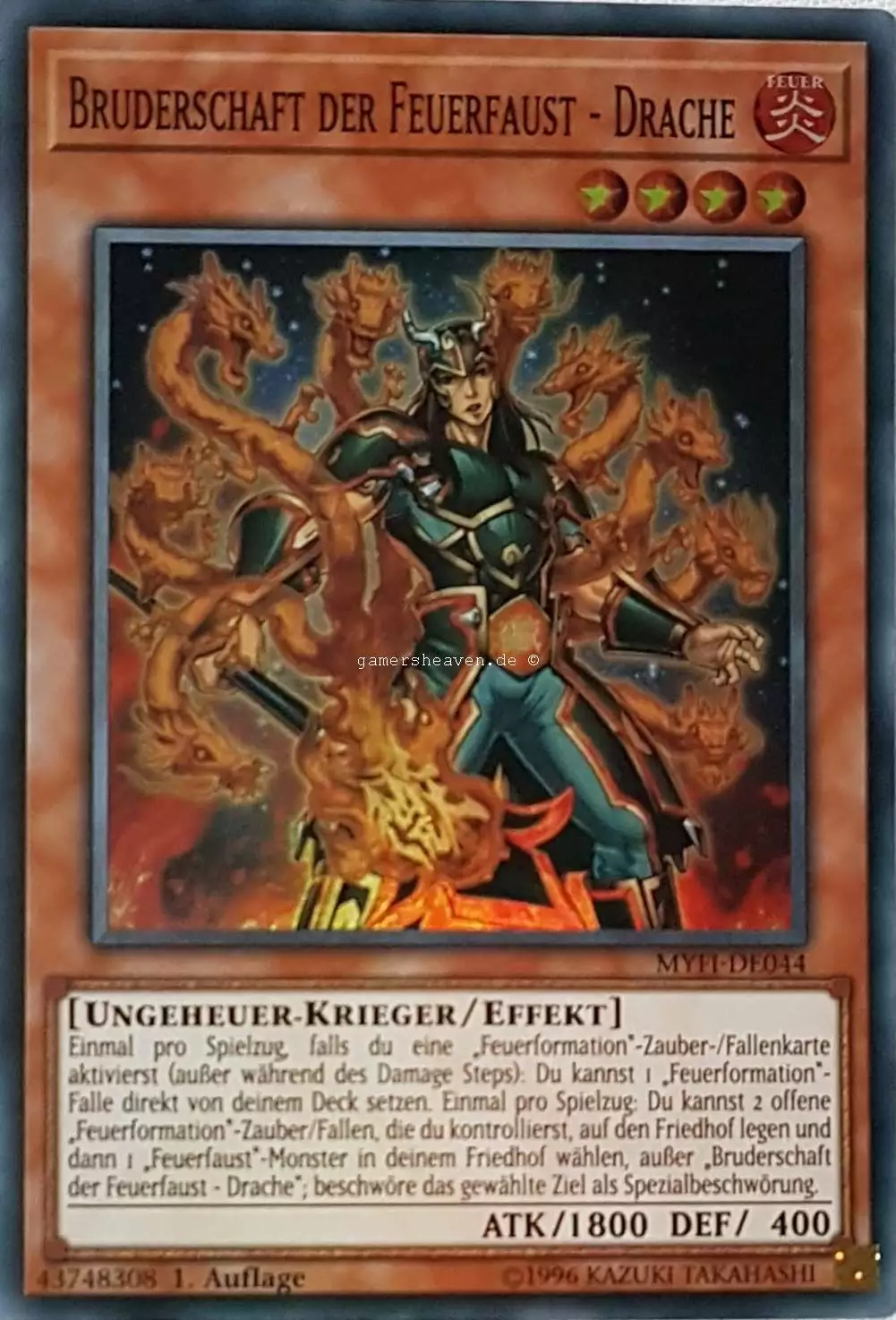 Bruderschaft der Feuerfaust - Drache MYFI-DE044 ist in Super Rare aus Mystic Fighters 1.Auflage