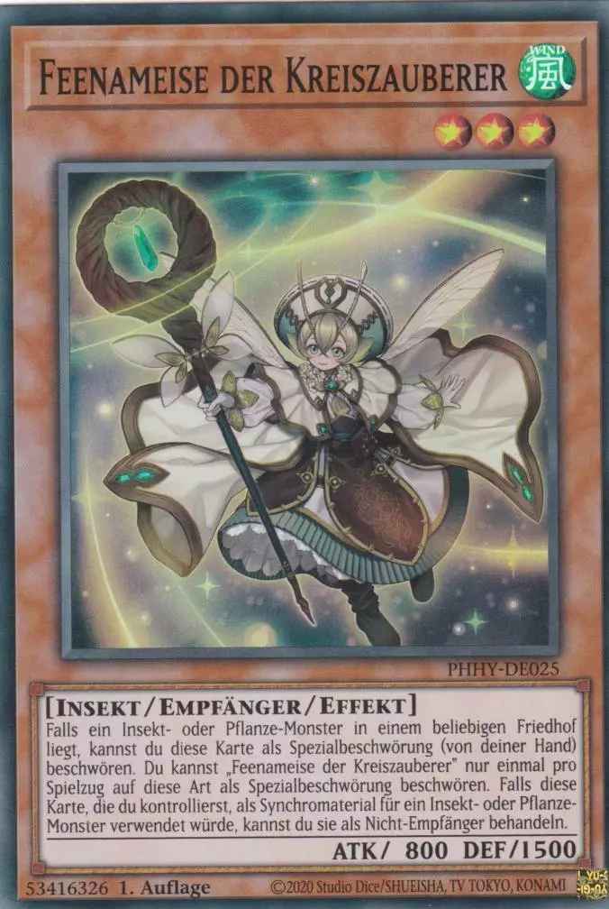 Feenameise der Kreiszauberer PHHY-DE025 ist in Super Rare Yu-Gi-Oh Karte aus Photon Hypernova 1.Auflage