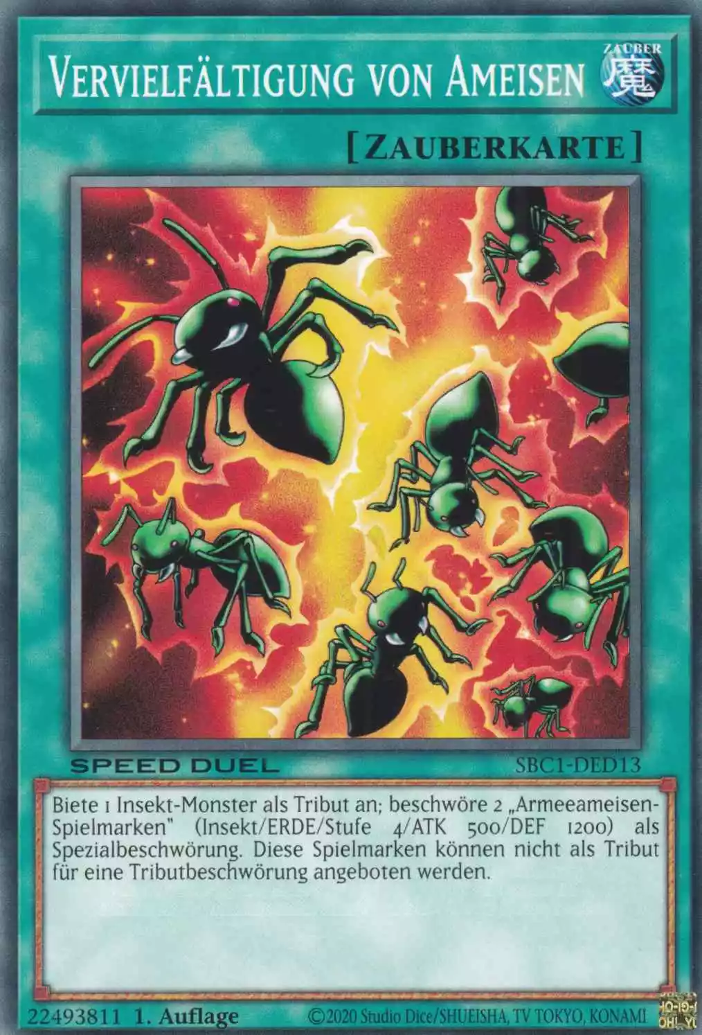 Vervielfältigung von Ameisen SBC1-DED13 ist in Common Yu-Gi-Oh Karte aus Streets of Battle City 1.Auflage