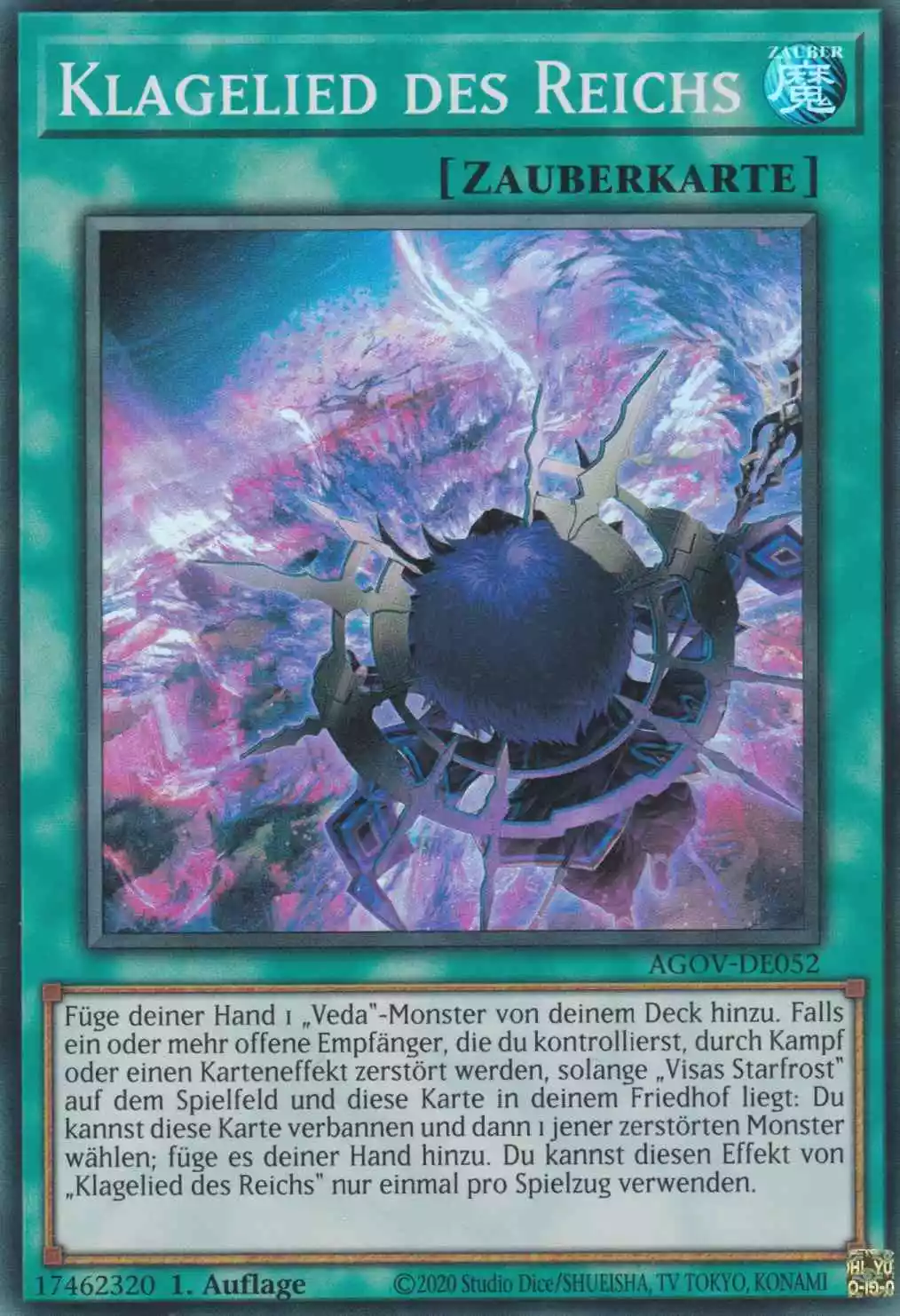 Klagelied des Reichs AGOV-DE052 ist in Super Rare Yu-Gi-Oh Karte aus Age of Overlord 1.Auflage