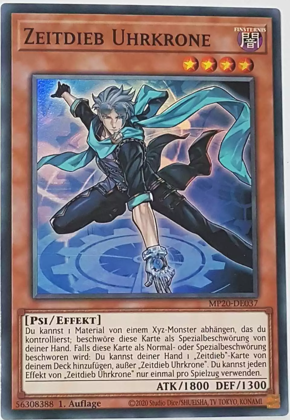 Zeitdieb Uhrkrone MP20-DE037 ist in Super Rare Yu-Gi-Oh Karte aus 2020 Tin of Lost Memories 1.Auflage