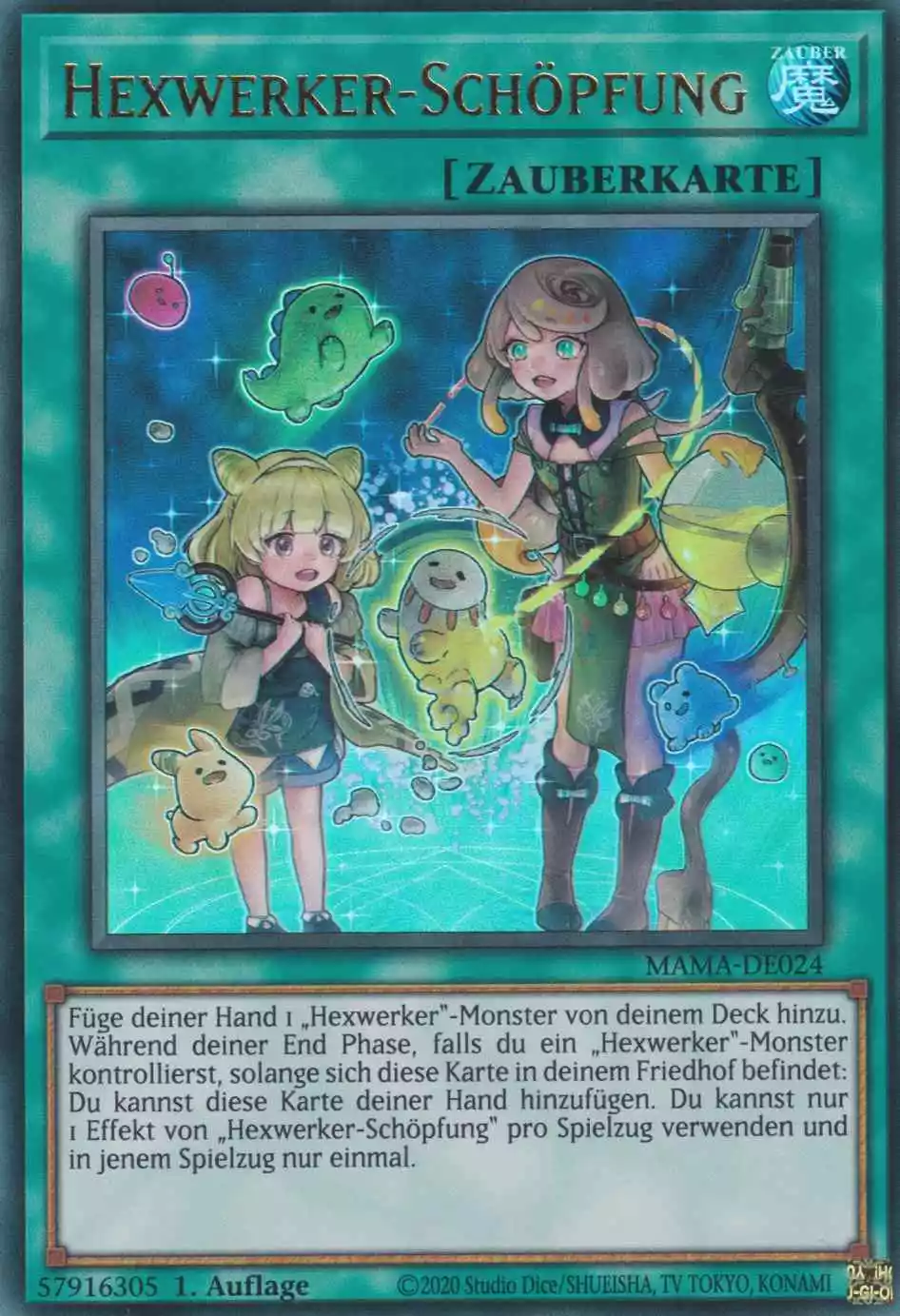 mama-de024-hexwerker-schoepfung-ultra-rare-magnificent-mavens Hexwerker-Schöpfung MAMA-DE024 ist in Ultra Rare Yu-Gi-Oh Karte aus Magnificent Mavens 1.Auflage