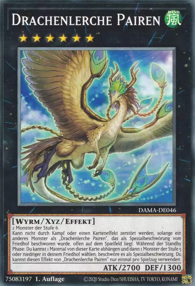 Drachenlerche Pairen DAMA-DE046 ist in Common Yu-Gi-Oh Karte aus Dawn of Majesty 1.Auflage