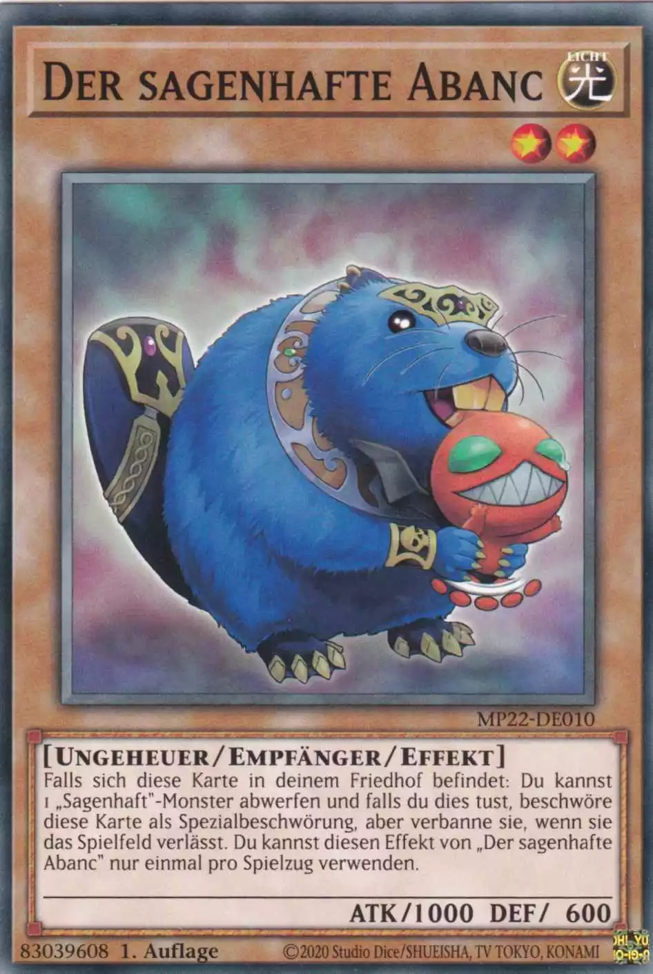 Der sagenhafte Abanc MP22-DE010 ist in Common Yu-Gi-Oh Karte aus Tin of the Pharaoh’s Gods 1.Auflage