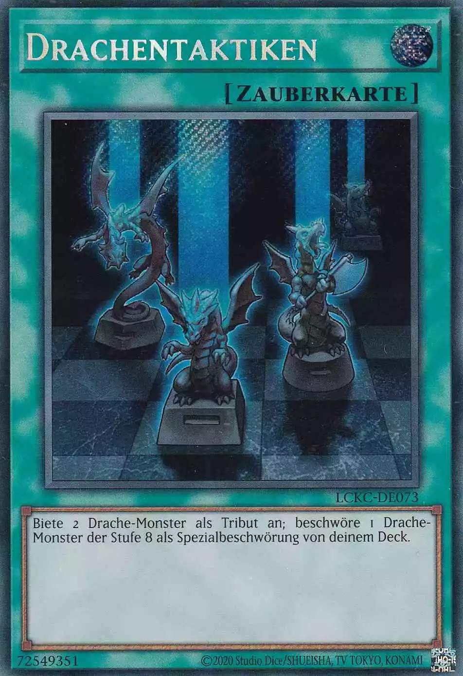 Drachentaktiken LCKC-DE073 ist in Secret Rare Yu-Gi-Oh Karte aus Legendary Collection Kaiba unlimitiert