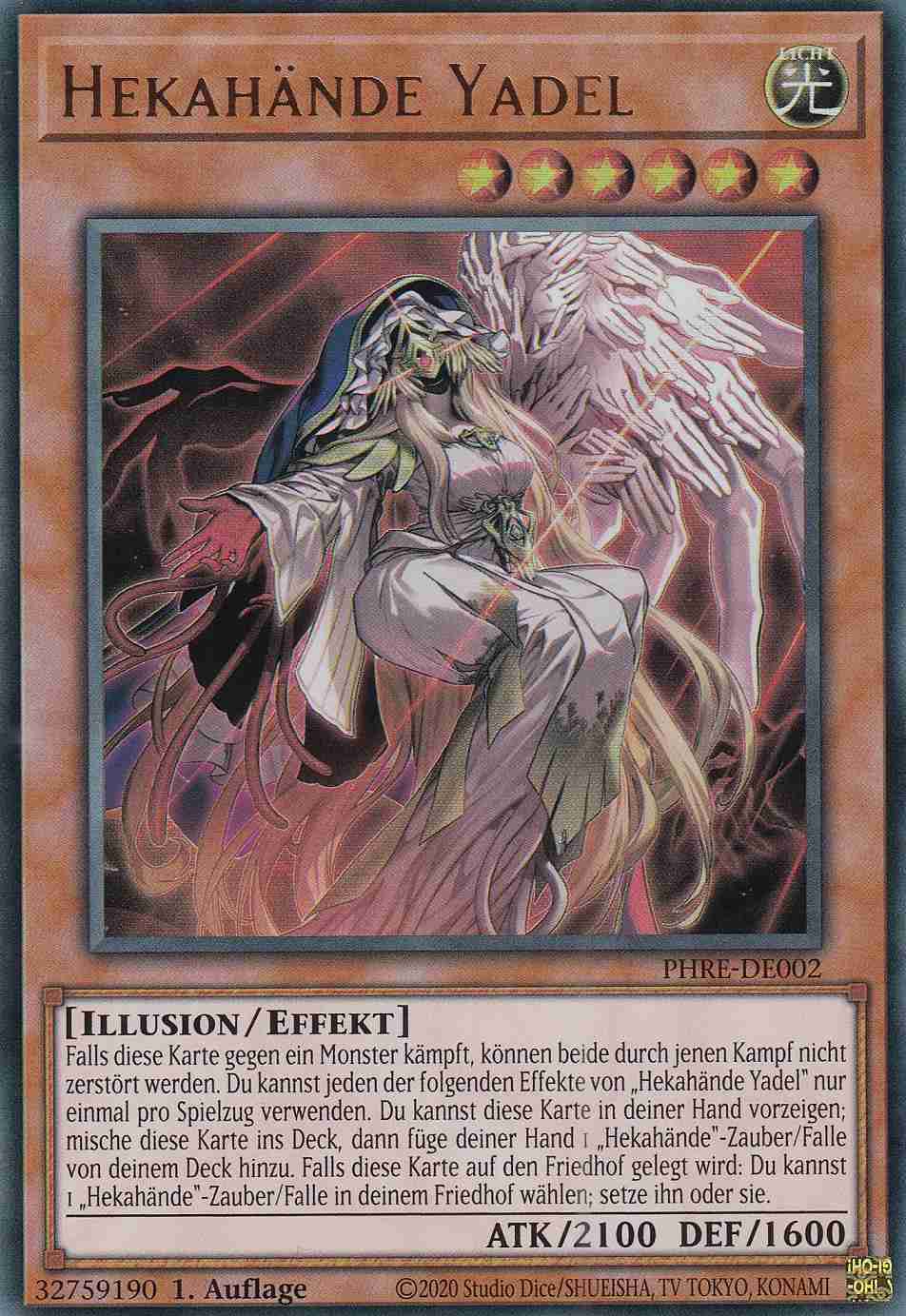 Hekahände Yadel PHRE-DE002 ist in Ultra Rare Yu-Gi-Oh Karte aus Phantom Revenge 1.Auflage