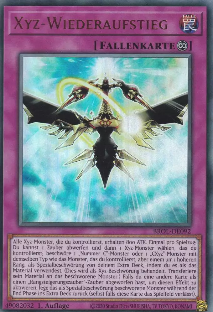 Xyz-Wiederaufstieg BROL-DE092 ist in Ultra Rare Yu-Gi-Oh Karte aus Brothers of Legend 1.Auflage