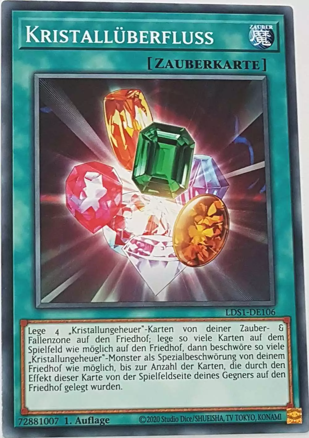 Kristallüberfluss LDS1-DE106 ist in Common Yu-Gi-Oh Karte aus Legendary Duelists: Season 1 1.Auflage