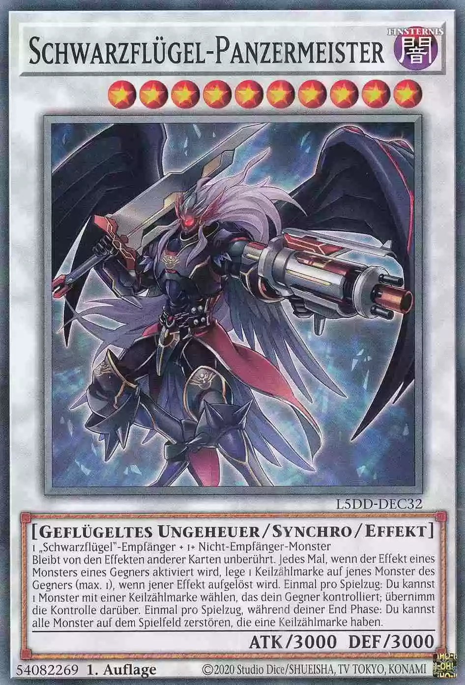 Schwarzflügel-Panzermeister Common L5DD-DEC32 Yugioh Karte Schwarzflügel-Panzermeister L5DD-DEC32 ist in Common Yu-Gi-Oh Karte aus Legendary 5D’s Decks 1.Auflage