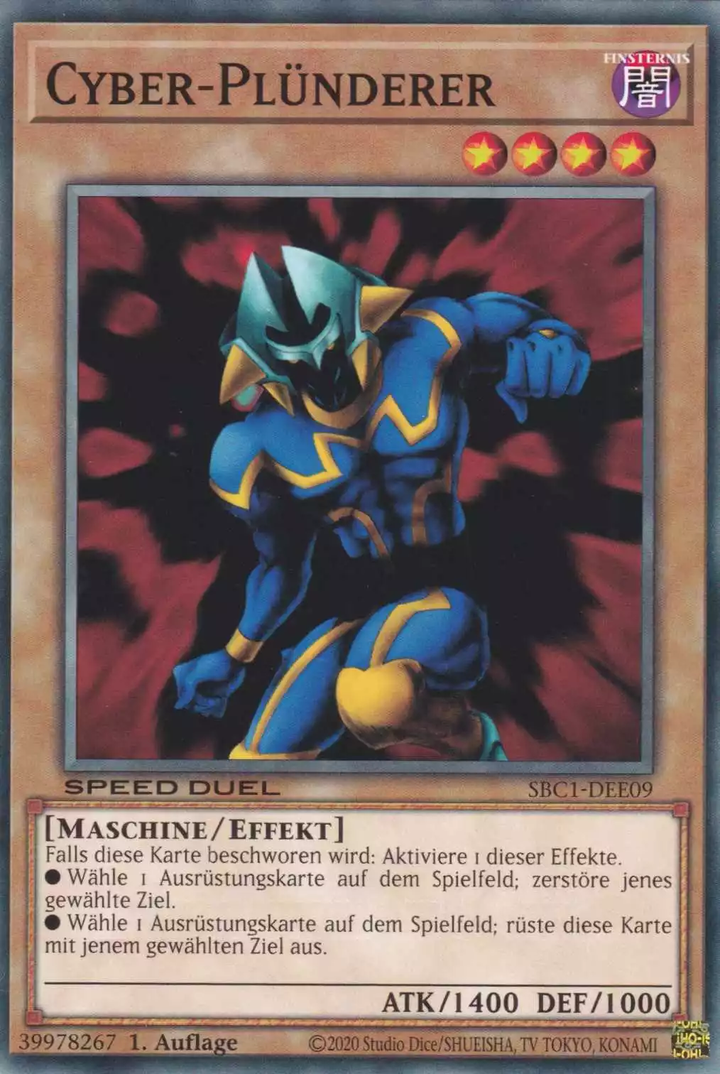 Cyber-Plünderer SBC1-DEE09 ist in Common Yu-Gi-Oh Karte aus Streets of Battle City 1.Auflage