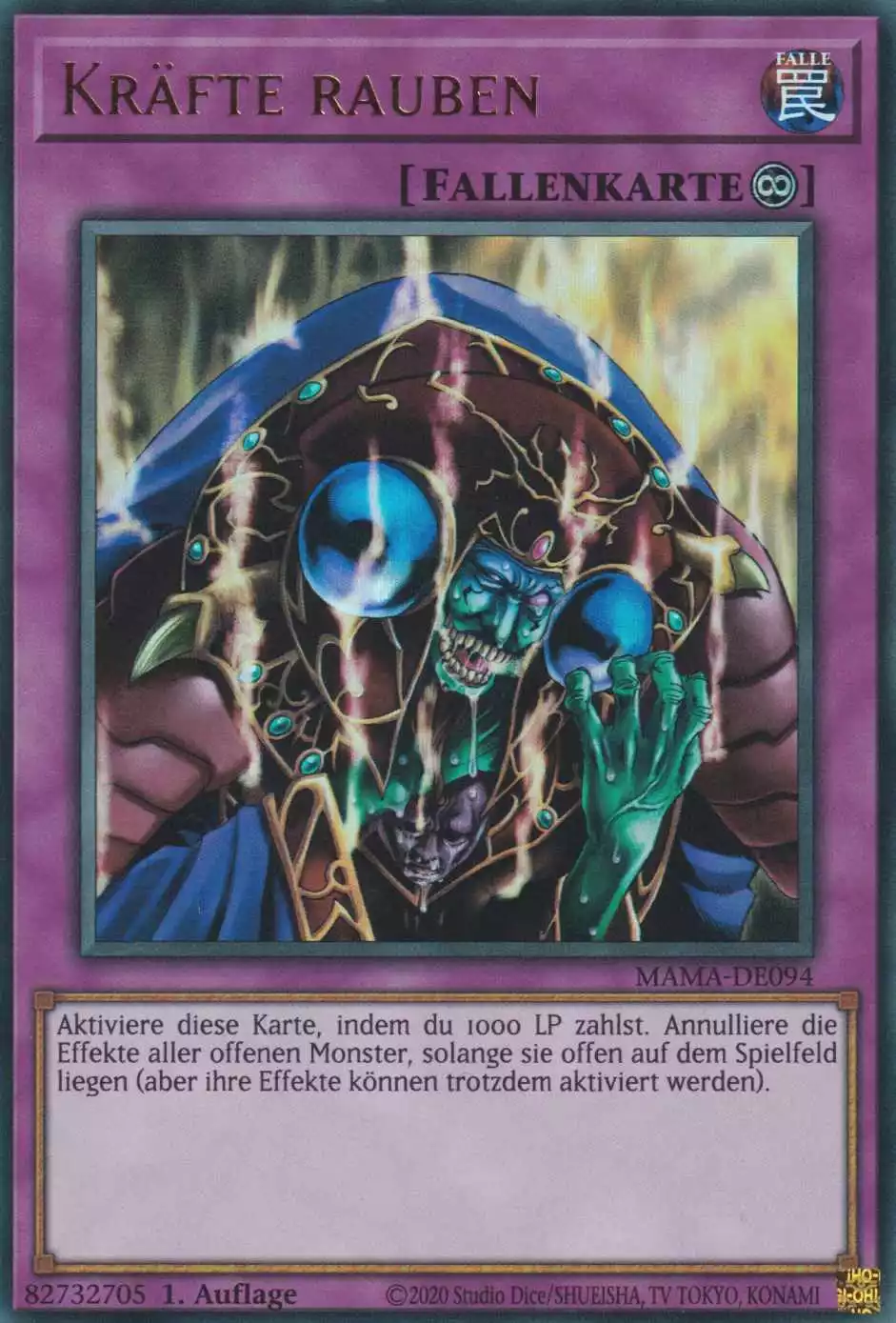 Kräfte rauben MAMA-DE094 ist in Ultra Rare Yu-Gi-Oh Karte aus Magnificent Mavens 1.Auflage