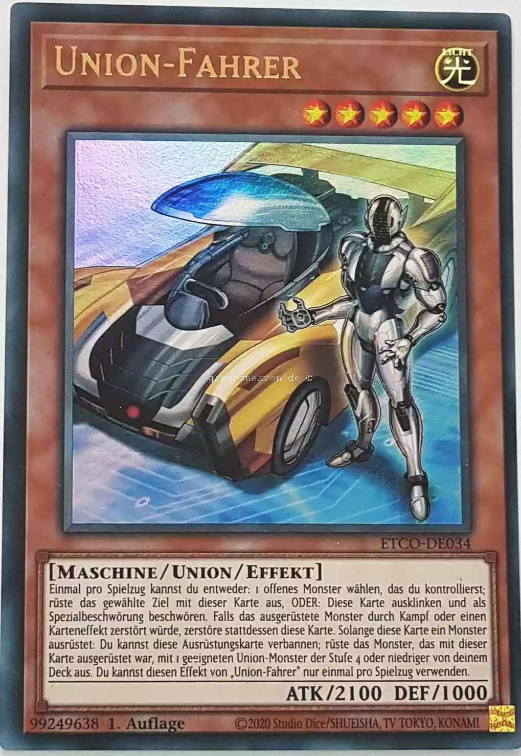 etco-de034-union-fahrer-ultra-rare Union-Fahrer ETCO-DE034 ist in Ultra Rare Yu-Gi-Oh Karte aus Eternity Code 1.Auflage
