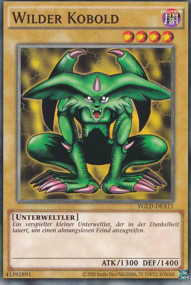 Wilder Kobold YGLD-DEA11 ist in Common Yu-Gi-Oh Karte aus Yugis Legendary Decks - King of Games unlimitiert