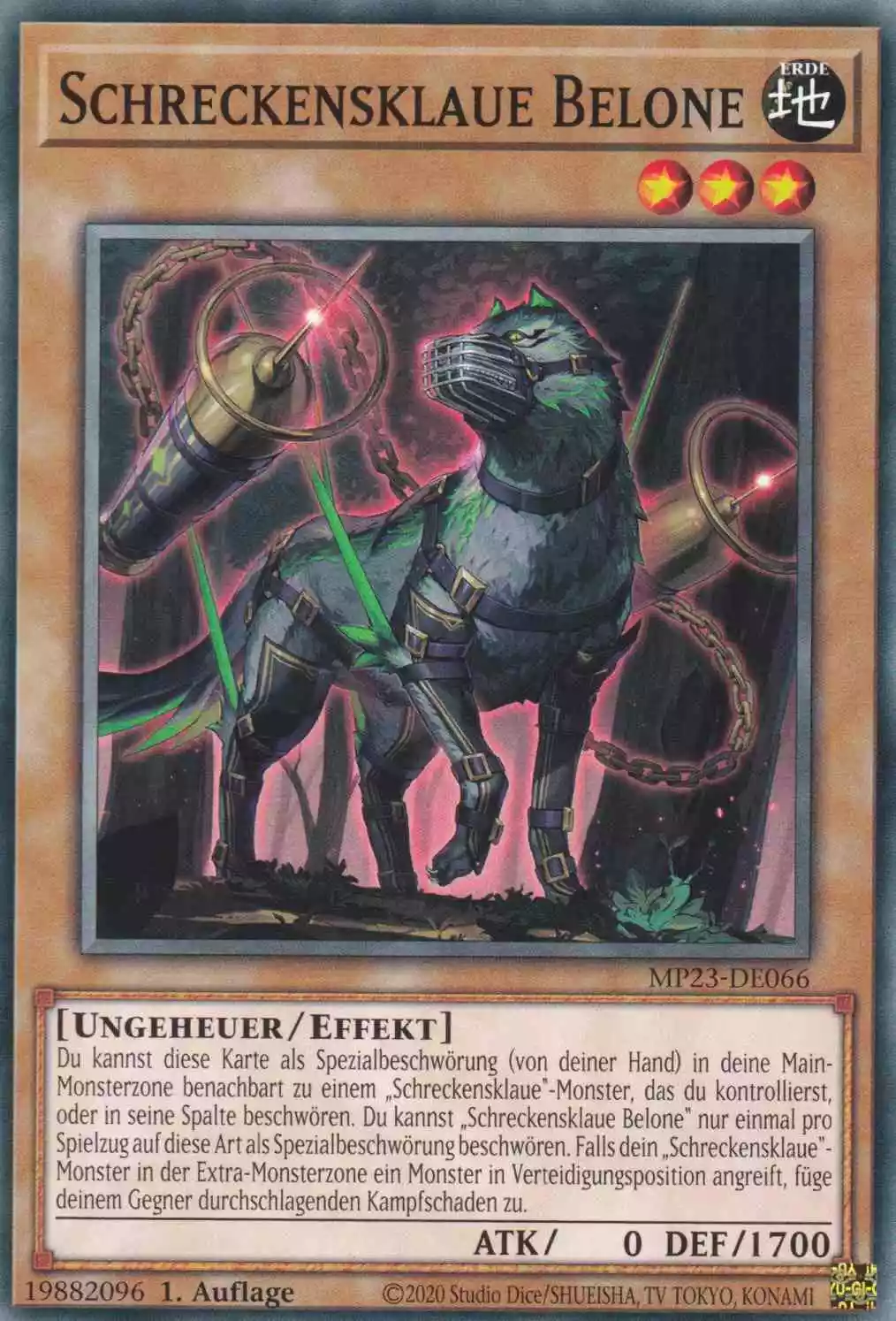 Schreckensklaue Belone MP23-DE066 ist in Common Yu-Gi-Oh Karte aus 25th Anniversary Tin Dueling Heroes 1.Auflage