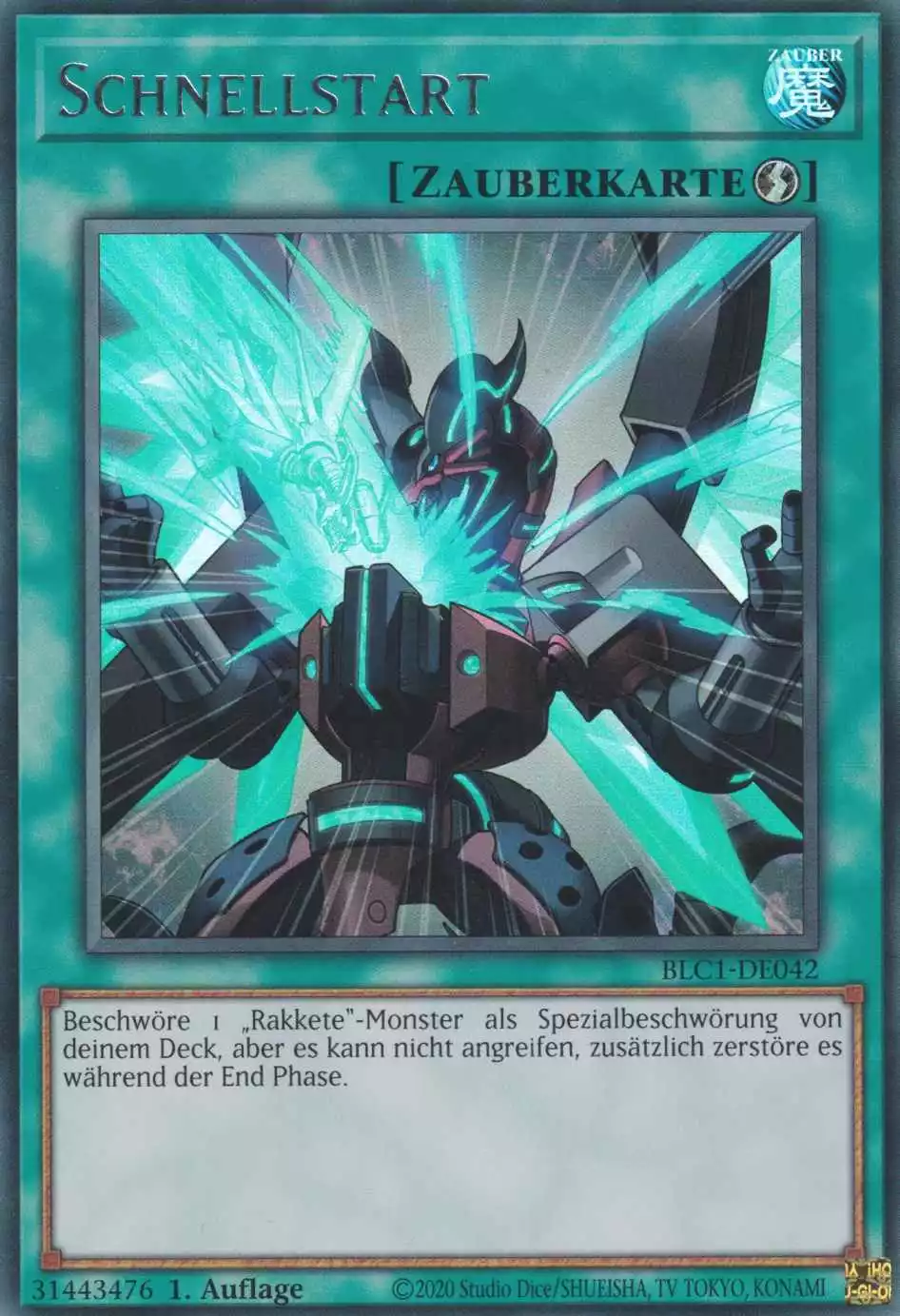 Schnellstart BLC1-DE042 ist in Silber Ultra Rare Yu-Gi-Oh Karte aus Battles of Legend Chapter 1 1.Auflage