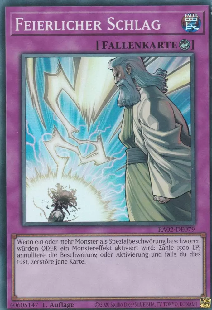 Feierlicher Schlag RA02-DE079 ist in Super Rare Yu-Gi-Oh Karte aus 25th Anniversary Rarity Collection 2 1.Auflage