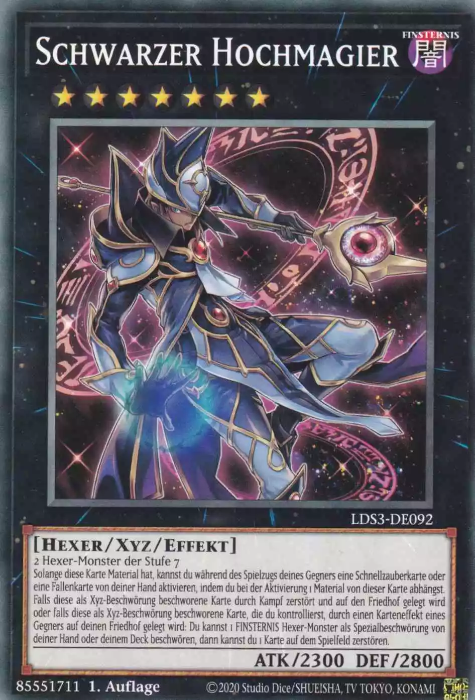 Schwarzer Hochmagier LDS3-DE092 ist in Common Yu-Gi-Oh Karte aus Legendary Duelists Season 3 1.Auflage