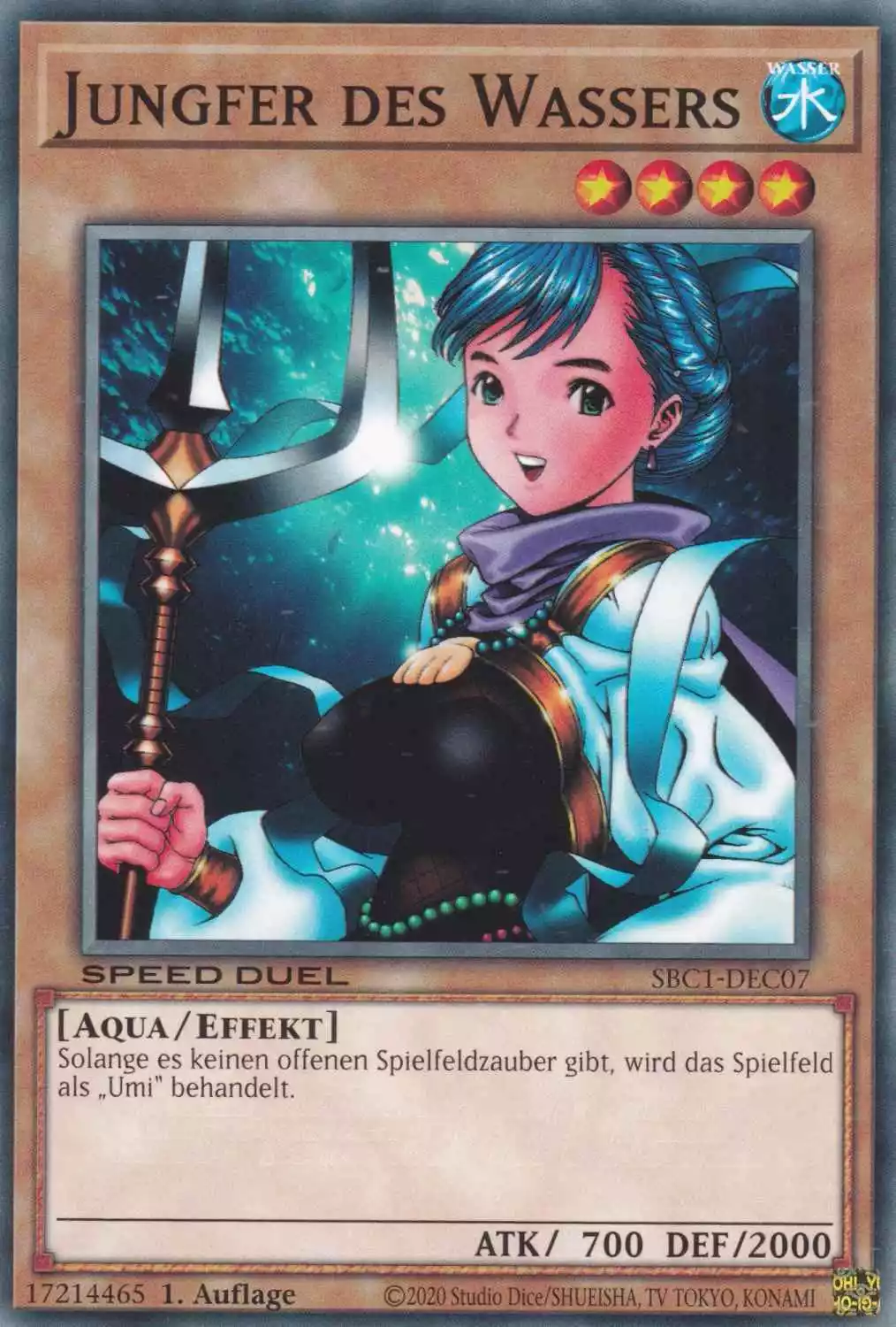 Jungfer des Wassers SBC1-DEC07 ist in Common Yu-Gi-Oh Karte aus Streets of Battle City 1.Auflage