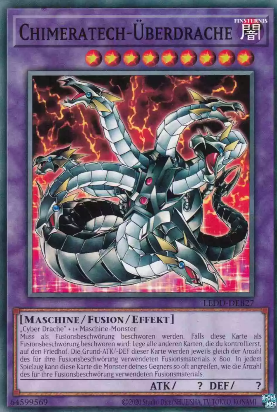 Chimeratech-Überdrache LEDD-DEB27 ist in Common Yu-Gi-Oh Karte aus Legendary Dragon Decks unlimitiert
