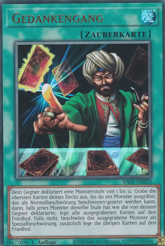 ra01-de052-ur-gedankengang-ultra-rare-25th-anniversary-rarity-collection Gedankengang RA01-DE052 ist in Ultra Rare Yu-Gi-Oh Karte aus 25th Anniversary Rarity Collection 1.Auflage