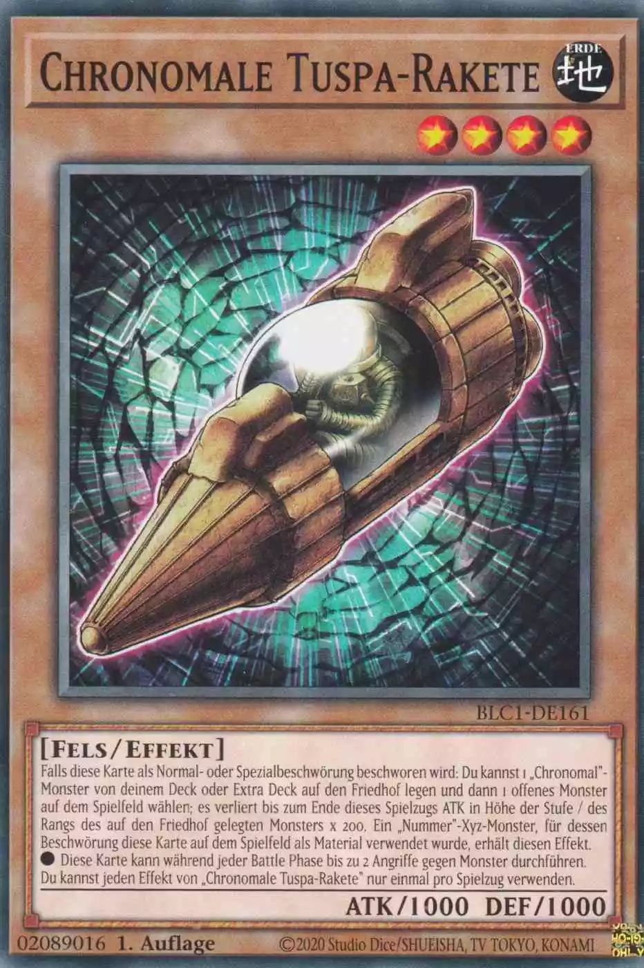 Chronomale Tuspa-Rakete BLC1-DE161 ist in Common Yu-Gi-Oh Karte aus Battles of Legend Chapter 1 1.Auflage