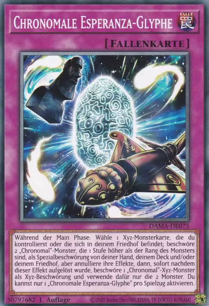 Chronomale Esperanza-Glyphe DAMA-DE075 ist in Common Yu-Gi-Oh Karte aus Dawn of Majesty 1.Auflage