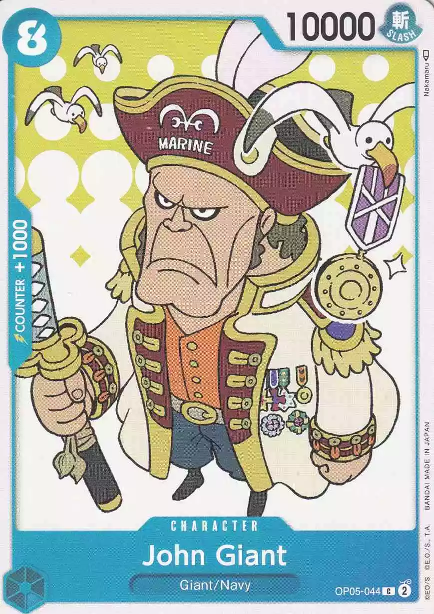 op05-044-john-giant-common-awakening-of-the-new-era John Giant OP05-044 ist in Common. Die One Piece Karte ist aus Awakening of the New Era in Normal Art.