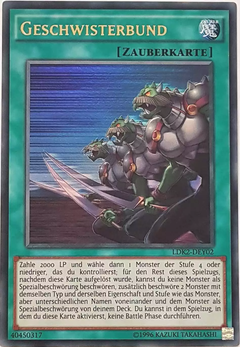 Geschwisterbund LDK2-DEY02 ist in Ultra Rare Yu-Gi-Oh Karte aus Legendary Decks 2 