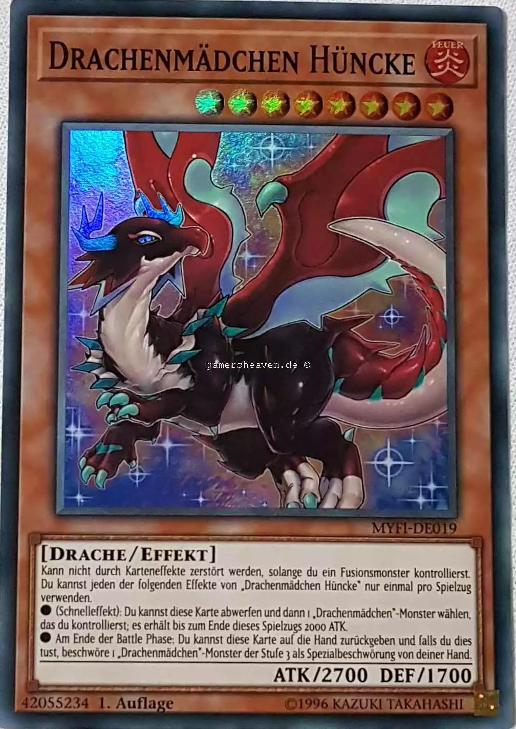 Drachenmädchen Hüncke MYFI-DE019 ist in Super Rare aus Mystic Fighters 1.Auflage