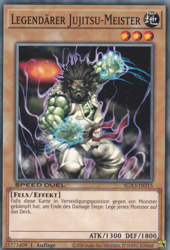 Legendärer Jujitsu-Meister SGX3-DEI15 ist in Common Yu-Gi-Oh Karte aus Speed Duel GX: Duelists of Shadows 1.Auflage