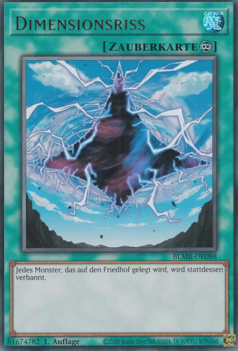 Dimensionsriss BLMR-DE088 ist in Ultra Rare Yu-Gi-Oh Karte aus Battles of Legend Monstrous Revenge 1.Auflage