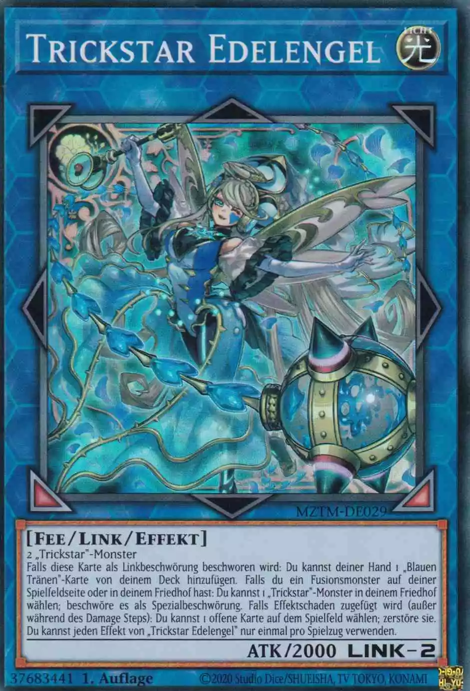 Trickstar Edelengel MZTM-DE029 ist in Super Rare Yu-Gi-Oh Karte aus Maze of the Master 1.Auflage